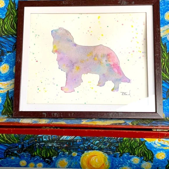 Cavalier King Charles Spaniel Watercolor Painting - Picture 1 of 1